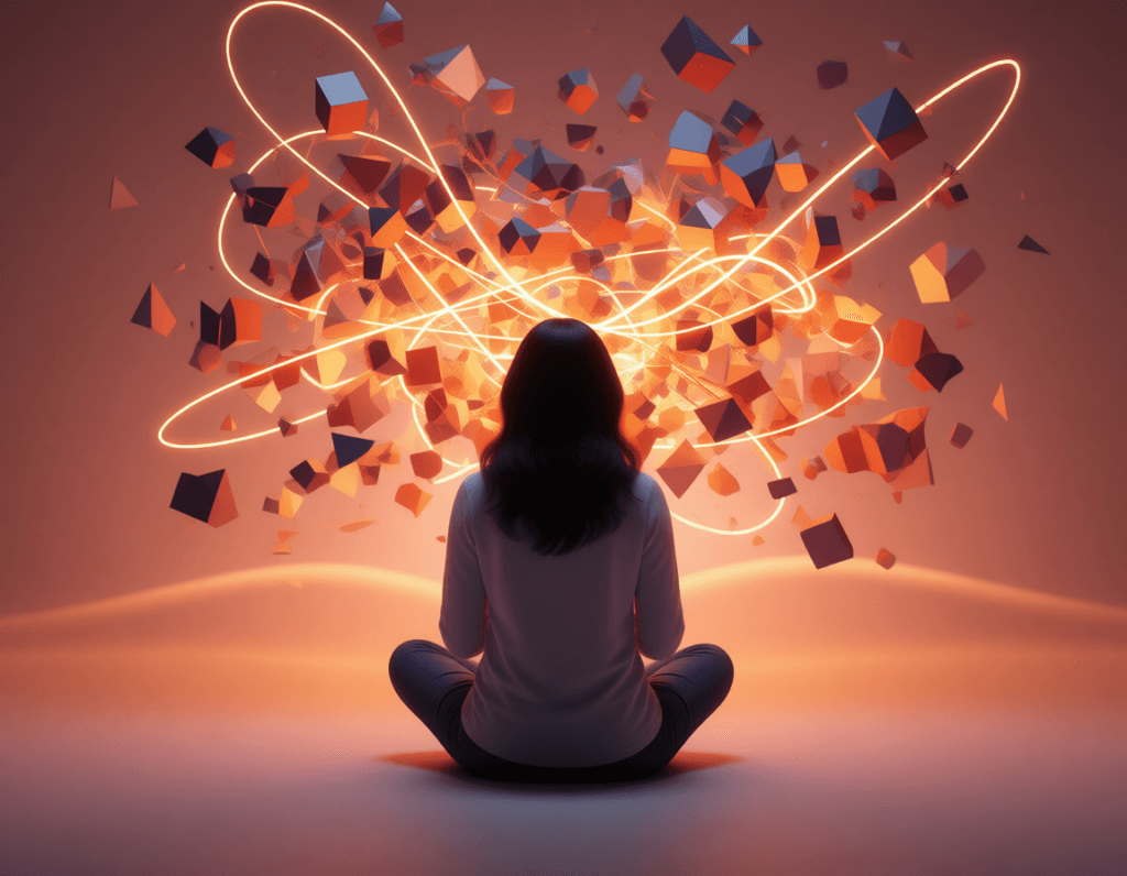 Person betrachtet moderne KI-Strukturen – passend zu Affiliate Marketing mit KI 2026.