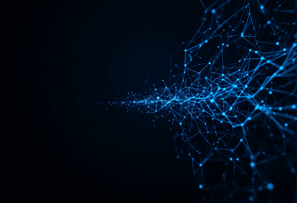 Abstrakte Darstellung von Daten und Analysen im Amazon Business.