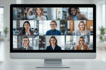 Interaktive Online-Lernumgebung eines Webinars