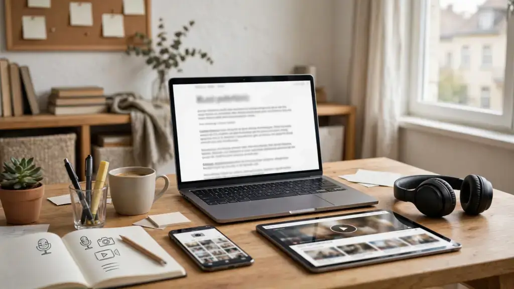 Vom Blogartikel zu digitalen Inhalten und Hörbuch